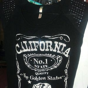 Ocasion black glittery t-shirt
